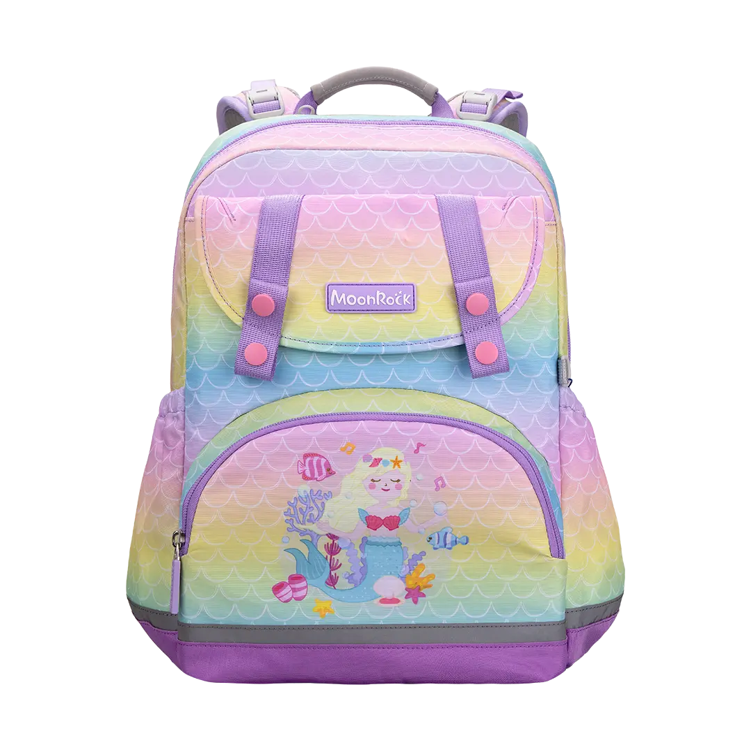 SS101P-2392 MoonRock Ergonomic School Bag-Mermaid Paradise-Rainbow