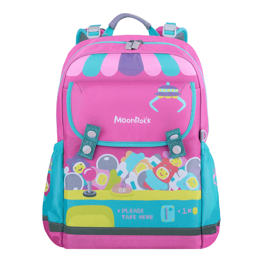 SS100P MoonRock Ergonomic Schoolbag- Claw Me If You Can-Pink