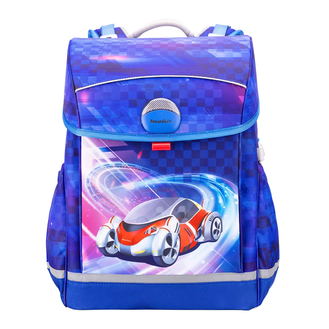 SS108P-2314 MoonRock Ergonomic School Bag-Hyperspace Race-Blue