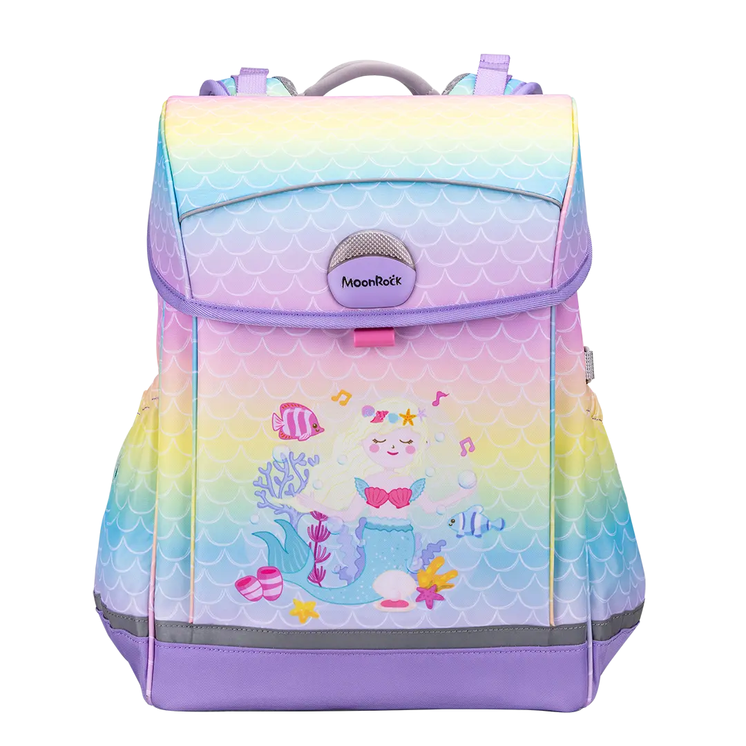 SS108P-2392 MoonRock Ergonomic School Bag-Mermaid Paradise-Rainbow